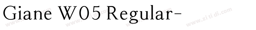 Giane W05 Regular字体转换